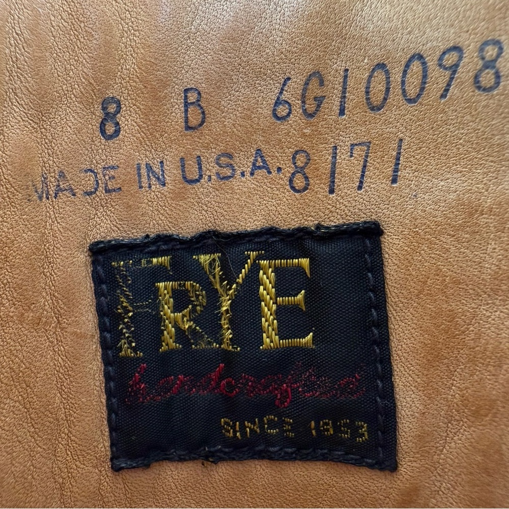 Authentic Vintage 1970’s Frye Black Label Campus Boot with Deer Head Stitching - Picture 15 of 16